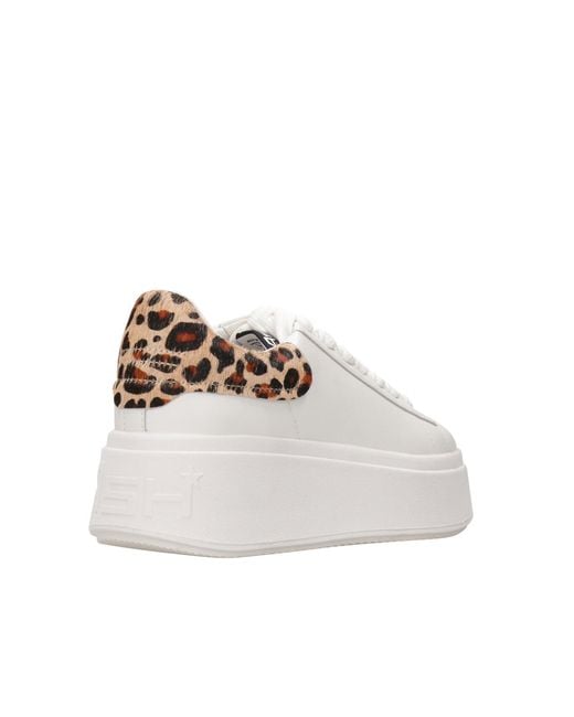 Ash White Round-Toe Sneakers