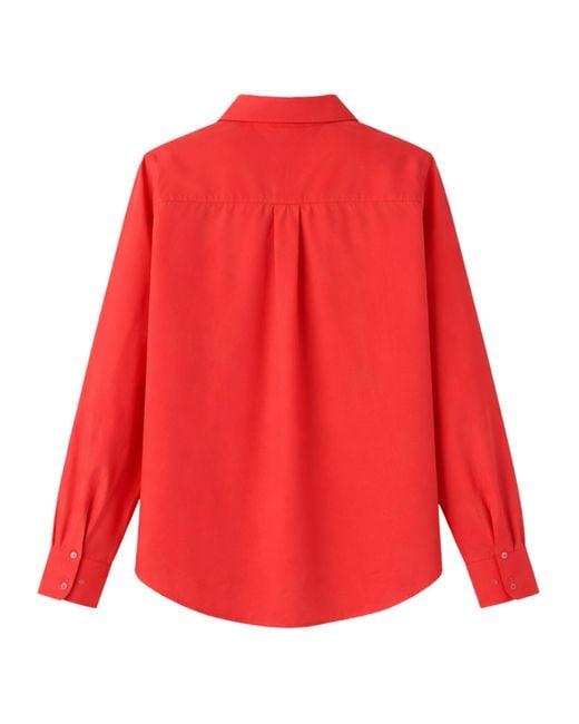 Auralee Red Cotton Shirt