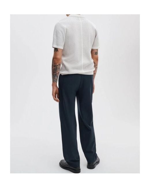 Rag & Bone Blue Baggy Wool Trousers for men
