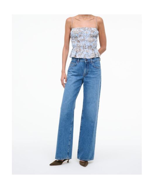 Staud Blue Thin Shoulder Straps