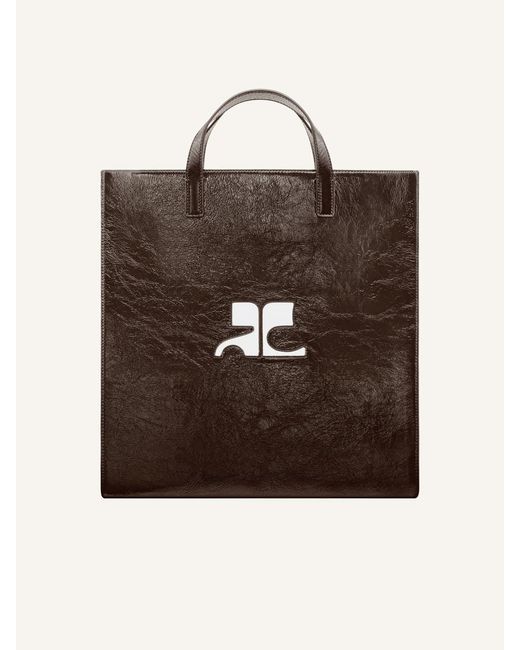 Courreges White Courrèges Reedition Logo Patch Zip-Up Shoulder Bag