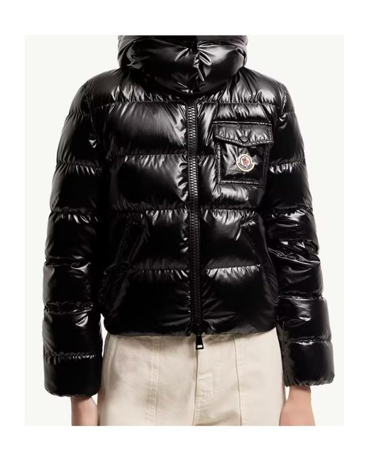 Moncler Black Andro Zip-Up Short Padded Jacket
