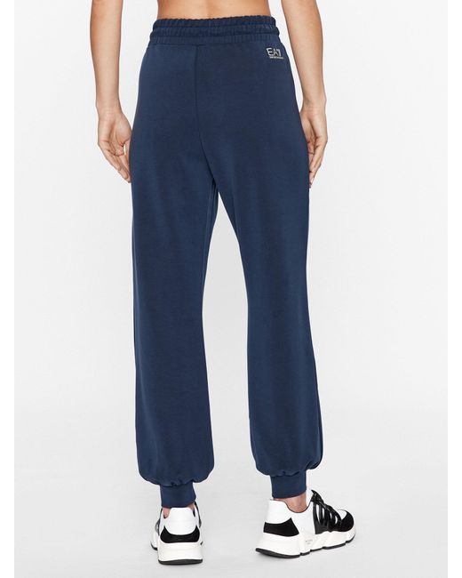 EA7 Black Elastic Waist Sweatpants