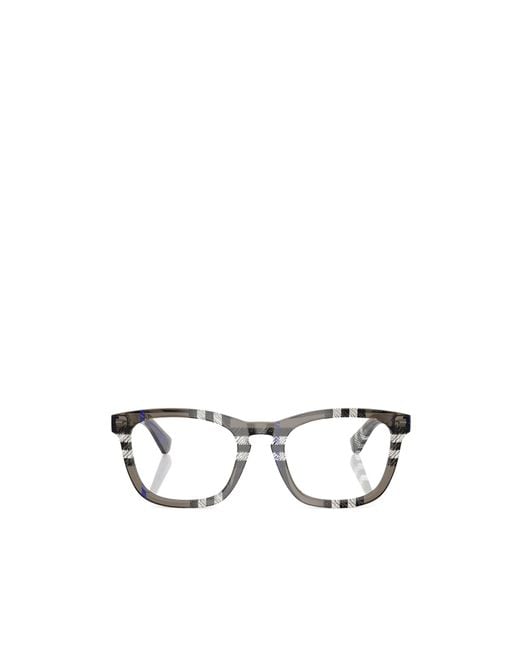 Burberry White Eyewear Square Frame Glasses for men