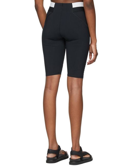Moncler Black Logo Waistband Perforated Cycling Shorts