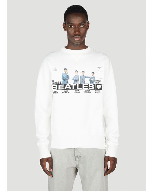 Human Made White Long-Sleeved Sweater for men