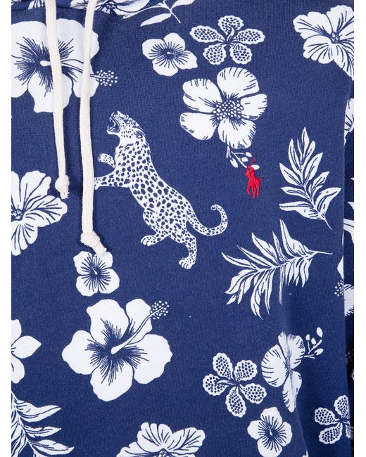 Polo Ralph Lauren Blue Tropical French Terry Hoodie for men