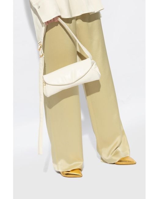 Jil Sander Natural Cannolo Padded Small Shoulder Bag