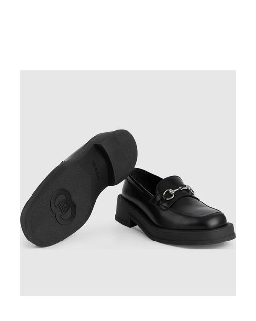 Gucci Black Interlocking G Loafers for men