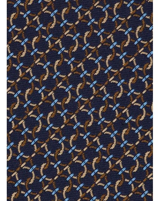Ferragamo Black Ferragamo Gancini Jacquard Tie for men