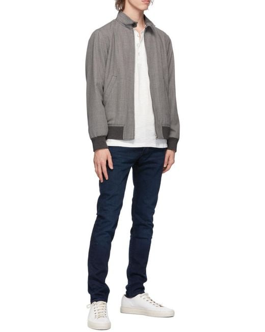 Rag & Bone White Round-Split Neck Long-Sleeved Top for men