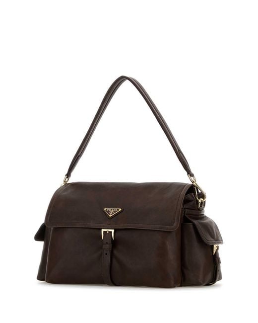 Prada Black Re-Nylon Triangle-Logo Shoulder Bag
