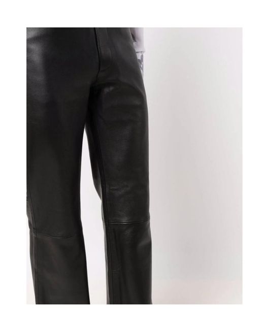 Ernest W. Baker Black Casual Trousers With Belt Loops for men