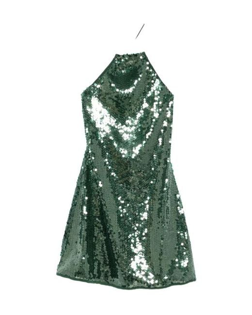 Oseree Green Sequin Dress