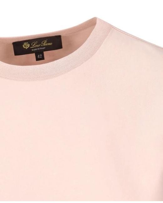 Loro Piana Pink Short Sleeved Crewneck T-Shirt