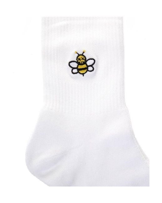 Dior White Knitted Socks for men