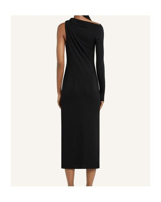 Courreges Black Courrèges Asymmetric Long Dress