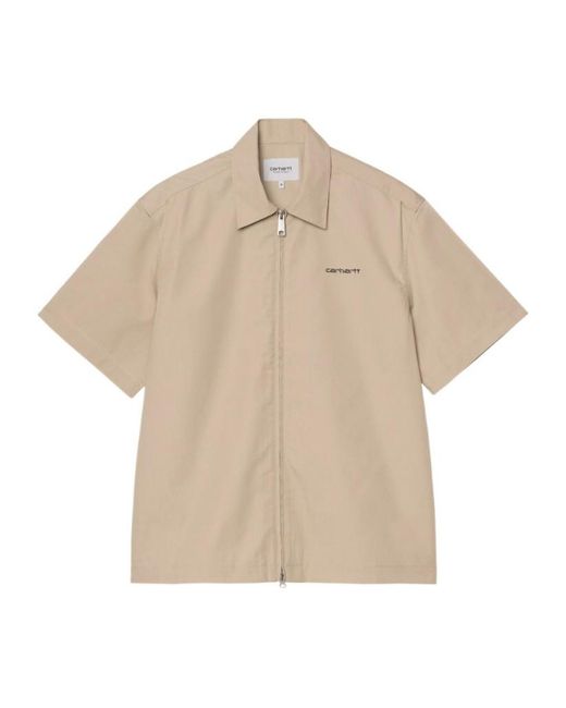 Carhartt Natural Postal Zip Short Sleeve Shirt for men