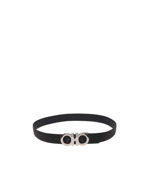 Ferragamo White Ferragamo Gancini Buckle Belt for men
