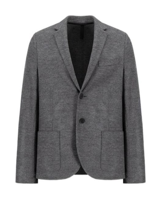 Harris Wharf London Gray Blazer Vitale Barberis Houndstooth for men