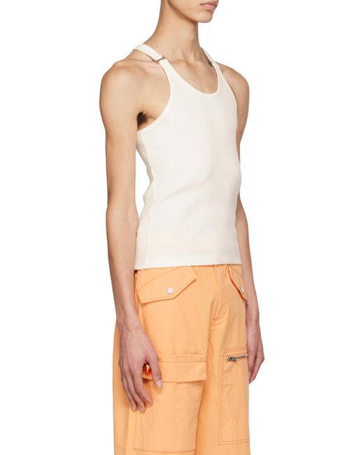 Dion Lee Natural E-Hoop Ribbed Tank Top for men