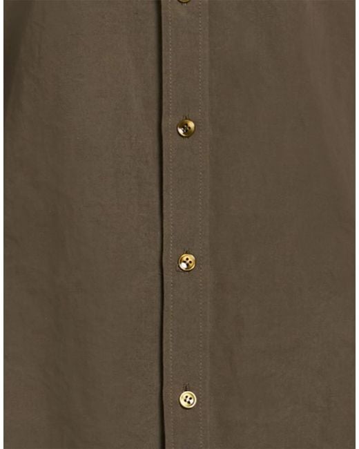 Saint Laurent Green Solid Color Long Sleeve Shirt