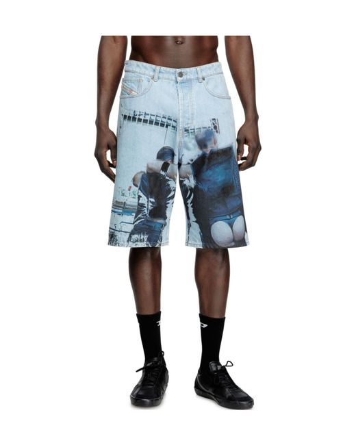 DIESEL Blue X Tom Of Finland Foundation Cotton Shorts
