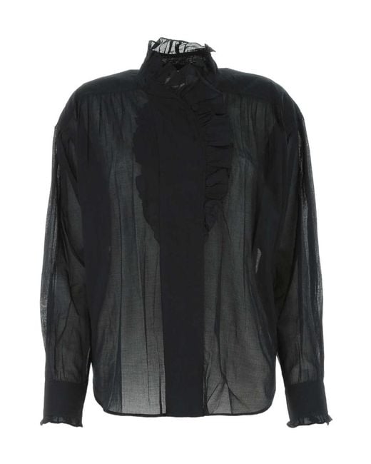 Isabel Marant Black Isabel Marant Étoile Buttoned Long-Sleeved Shirt