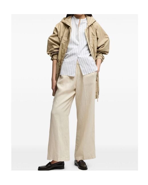 Aspesi White Striped Short-Sleeved Shirt