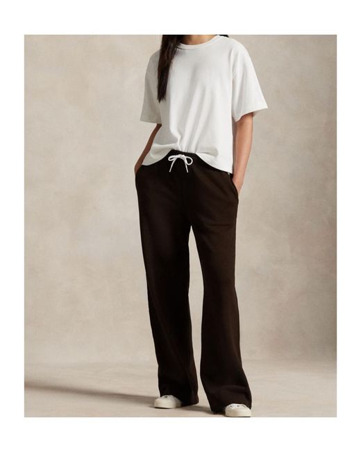 Polo Ralph Lauren Brown Wide Open Hem Fleece Joggers