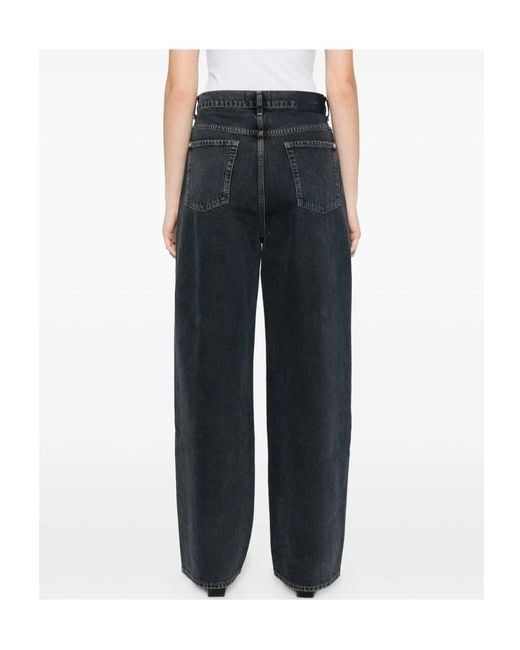7 For All Mankind Blue Slouchy Straight-Leg Jeans