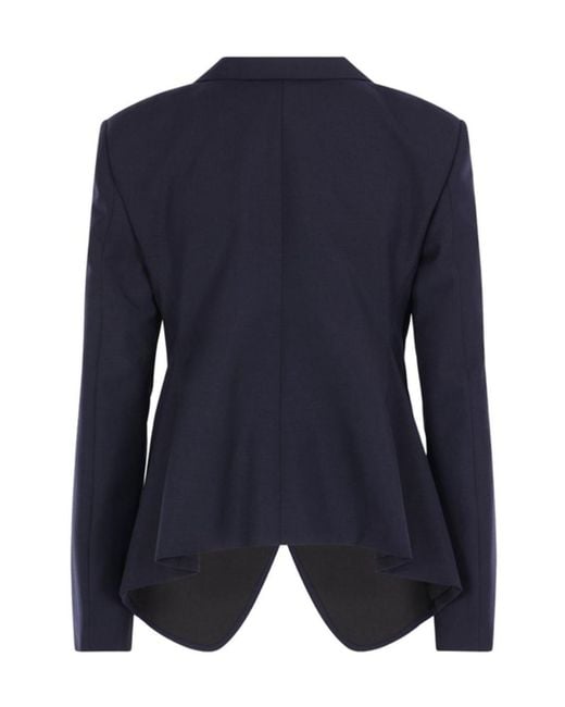 Jil Sander Blue Long-Sleeved Suit Jacket
