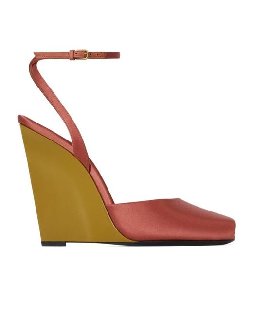 Saint Laurent Metallic La Scandale Wedges