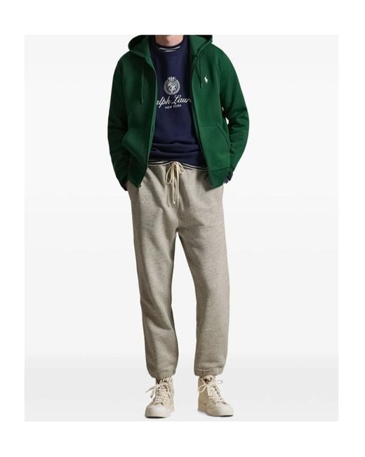 Polo Ralph Lauren Green Zip-Up Logo Hoodie for men