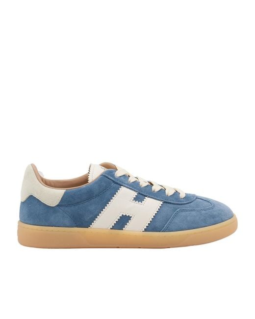 Hogan Blue Cool Panelled Low-Top Sneakers