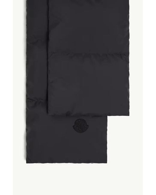 Moncler Black Hooded Down Scarf