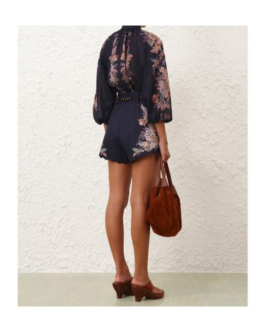 Zimmermann Blue Rhiannon Billow Blouse