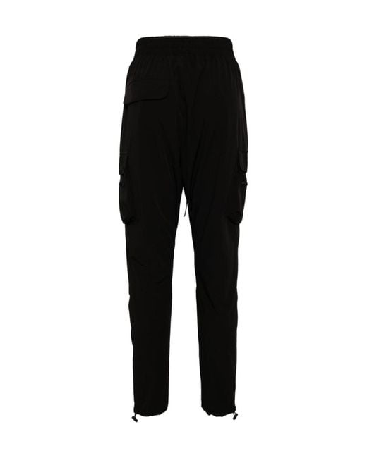Represent Black 247 Tapered Drawstring Cargo Trousers for men