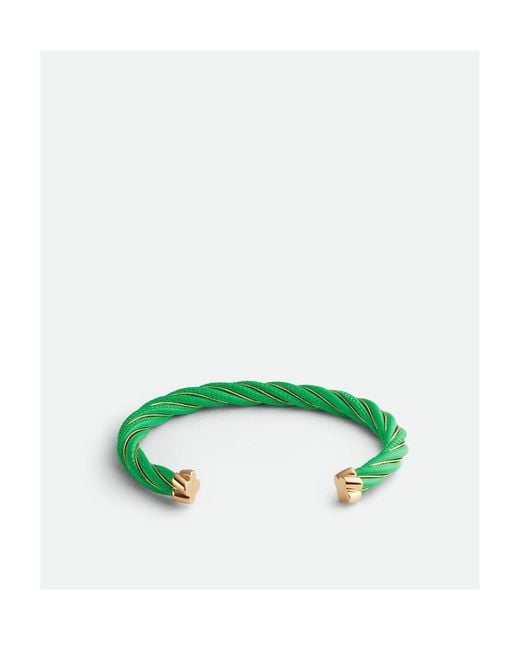 Bottega Veneta Green Twist Cuff Bracelet