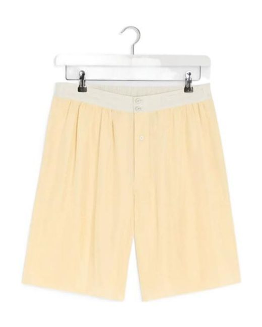 Lemaire Natural Button-Front Shorts