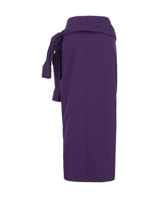 Quira Purple Wrapped Design Skirt