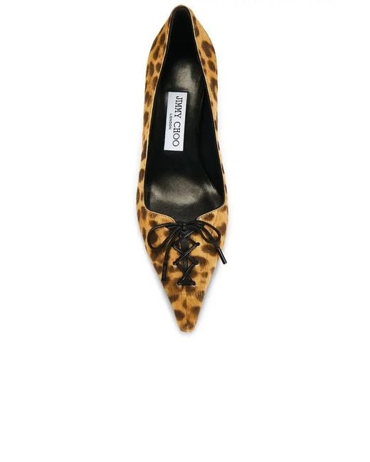 Jimmy Choo Brown Scarlett Leopard-Print Pumps