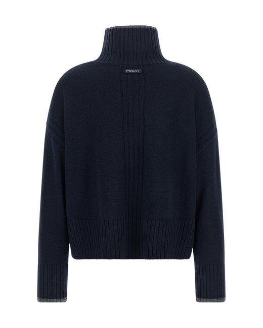 Pinko Blue Turtleneck Sweater