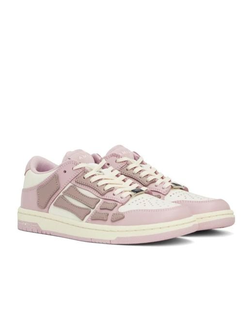 Amiri Pink Skel-Top Low Sneakers