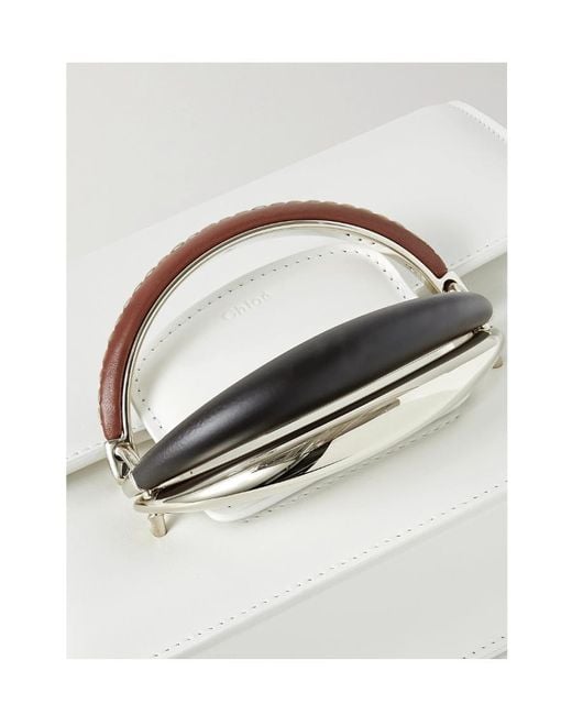 Chloé White Kattie Flip Shoulder Bag