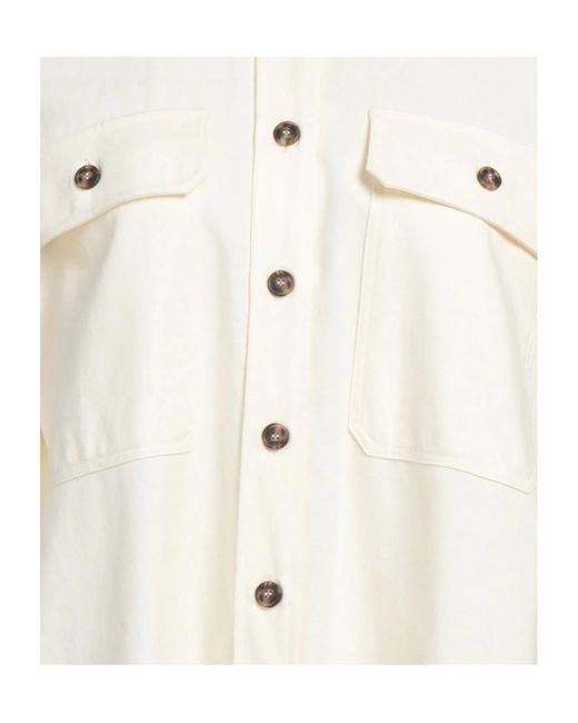 Weekend by Maxmara White Colored Loose-Fit Collared Shirt