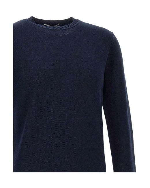 Kangra Cashmere Blue Kangra Honeycomb Knit Sweater for men