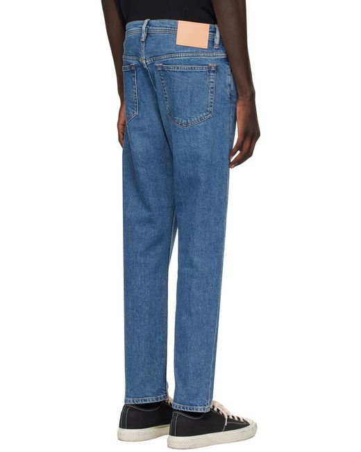 Acne Blue High-Rise Cropped Jeans for men