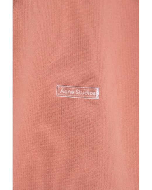 Acne Pink Round Collar Long Sleeve Sweater