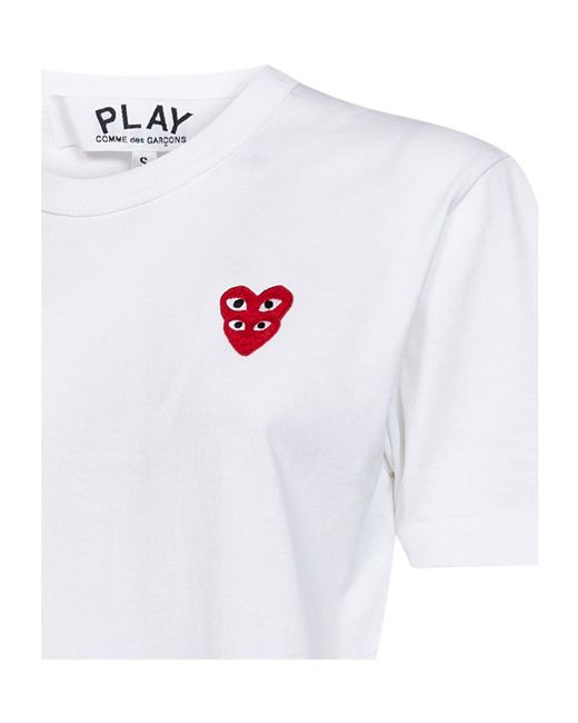 COMME DES GARÇONS PLAY White Crew Neck T-Shirt
